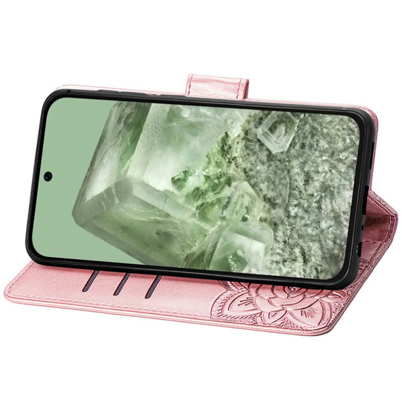 Чохол-книжка для Google Pixel 8A, Butterfly, рожевий rose gold