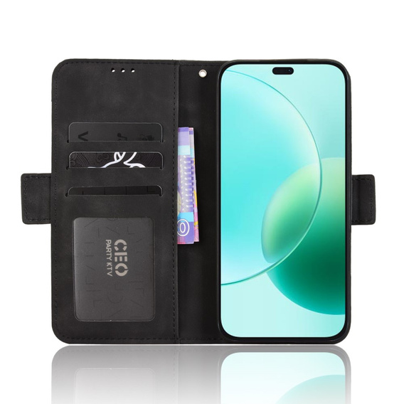 Откидной чехол для Honor 400 Lite, Card Slot, чёрный