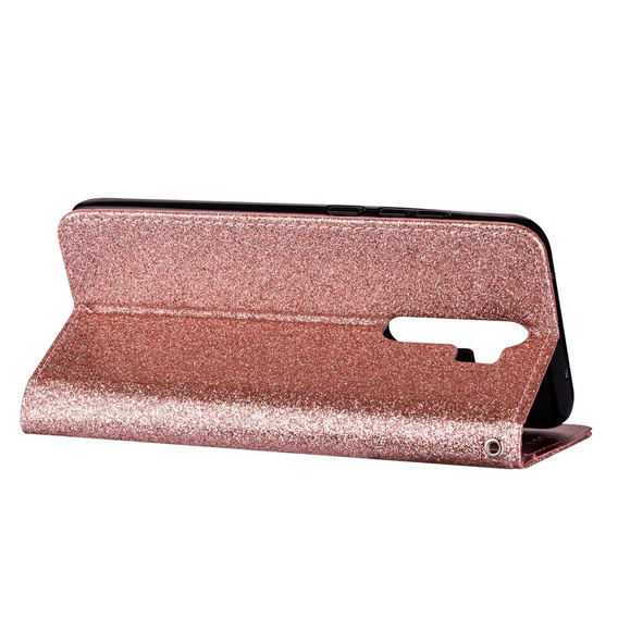Откидной чехол для Xiaomi Redmi Note 8 Pro, Wallet Zippered, розовый rose gold