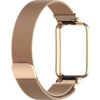 Металический браслет с чехлом для часов Xiaomi Mi Band 7 Pro, Rose Gold  