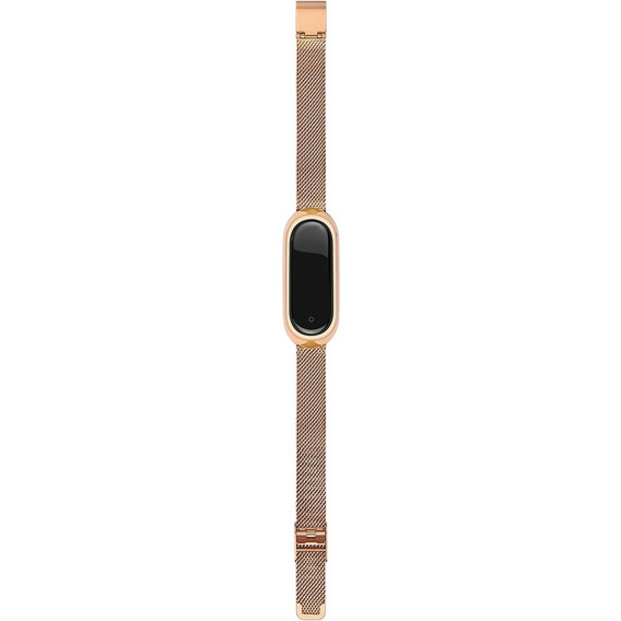 Браслет  MilaneseBand для Xiaomi Mi Band 3 / Band 4 - Rose Gold