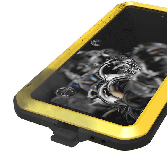 Чехол Love Mei до Samsung Galaxy S21 FE, armored with glass, жёлтый