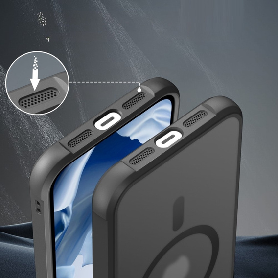 Магнітний чохол Magsafe для iPhone 15 Pro Max, чорний