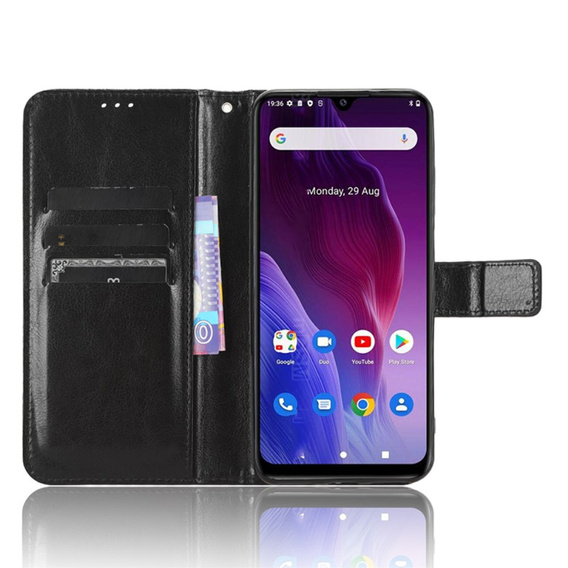 Футляр з клапаном для Cubot P60, Crazy Horse Wallet, чорний