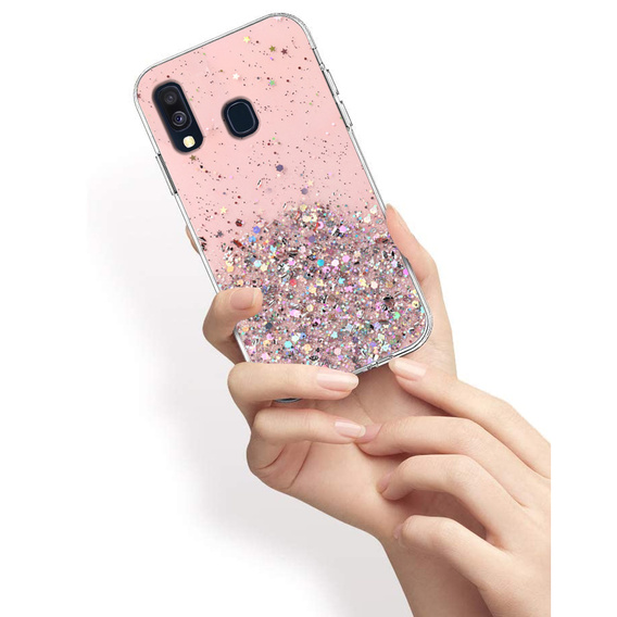 Чoхол до Samsung Galaxy A40, Glittery, рожевий