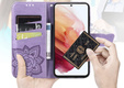 Чохол-книжка для Motorola Moto E14, Butterfly, фіолетовий