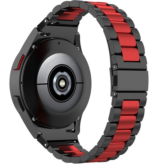 Браслет Stainless для  Samsung Galaxy Watch 4 / 4 Classic - Black/Red