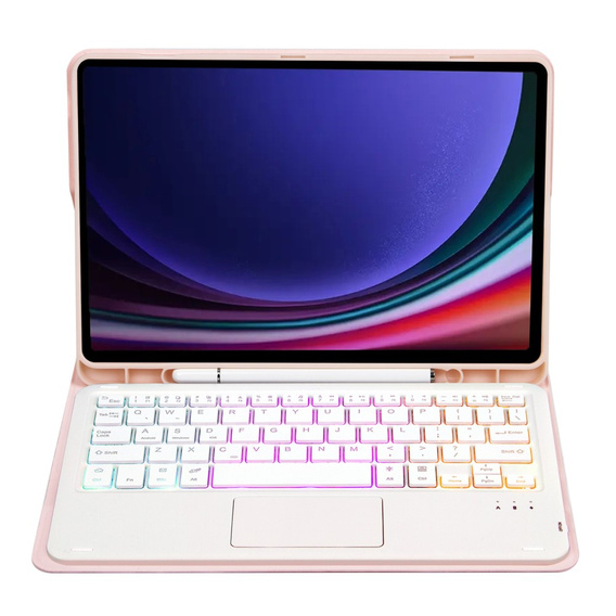 Чехол + клавиатура Samsung Galaxy Tab S9 FE X510 / X516, with touchpad, розовый