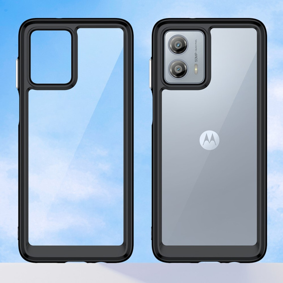 Чoхол до Motorola Moto G53 5G, Fusion Hybrid, прозорий / чорний