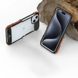 Чехол R-JUST для iPhone 15, Alu Wood Bumper, черный