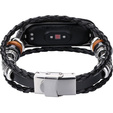 Кожаный ремешок Retro для часов Xiaomi Mi Band 5/6 - Black