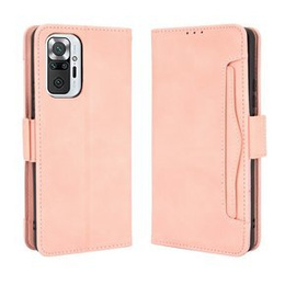 Откидной чехол для Xiaomi Redmi Note 10 Pro, Card Slot, розовый