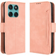 Футляр з клапаном для Motorola Edge 60 / 60 Fusion, Card Slot, рожевий