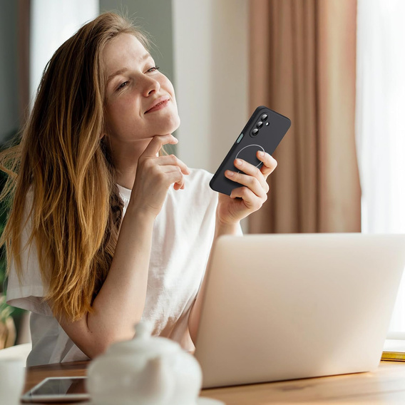 Силиконовый чехол для Samsung Galaxy A17 5G, для MagSafe, черный