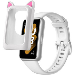 Силіконовий чохол CAT EARS для Huawei Honor Band 6/7, White