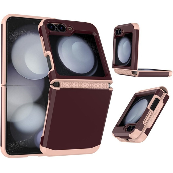 Броньований чохол для Samsung Galaxy Z Flip7 FE / Z Flip6, Armor Shockproof, бордовий