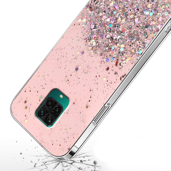 Чехол до Xiaomi Redmi Note 9S / 9 Pro, Glittery, розовый