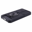 Броньований чохол для Samsung Galaxy S23 FE, Camera Slide Card Slot, чорний + скло 9H