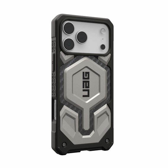 Чохол Urban Armor Gear для iPhone 17 Pro Max, Monarch Pro Kevlar MagSafe, титановий