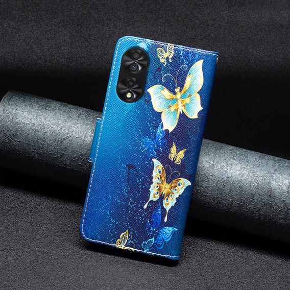 Откидной чехол для TCL 40 NxtPaper, Wallet, Butterflies синий