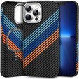 Чохол для iPhone 13 Pro, Carbon Fiber MagSafe, темно-синій