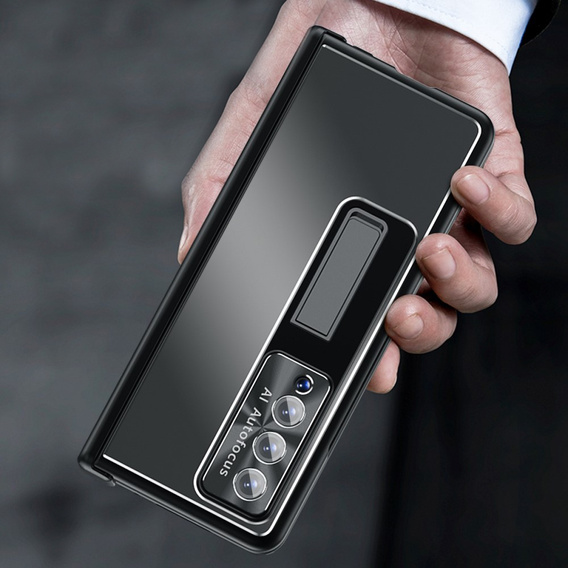 Чехол со стеклом для Samsung Galaxy Z Fold 4 5G, Premium Alloy, Black