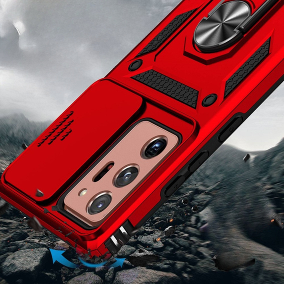 Чехол NOX Camera Slide Samsung Galaxy Note 20 Ultra, CamShield Slide, красный