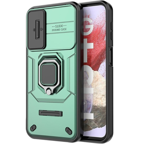 Чехол для Samsung Galaxy M34, KickStand Camera Lens, зелёный