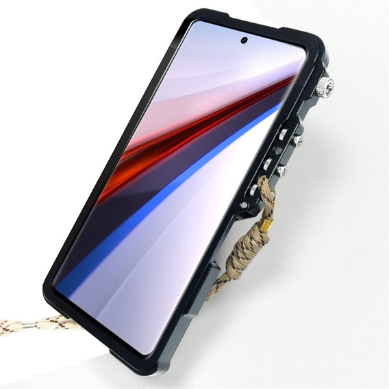 Чохол для Xiaomi Redmi Note 13 Pro 4G / Xiaomi Redmi Note 14S / Xiaomi Poco M6 Pro 4G, Aluminium Alloy Bumper, чорний