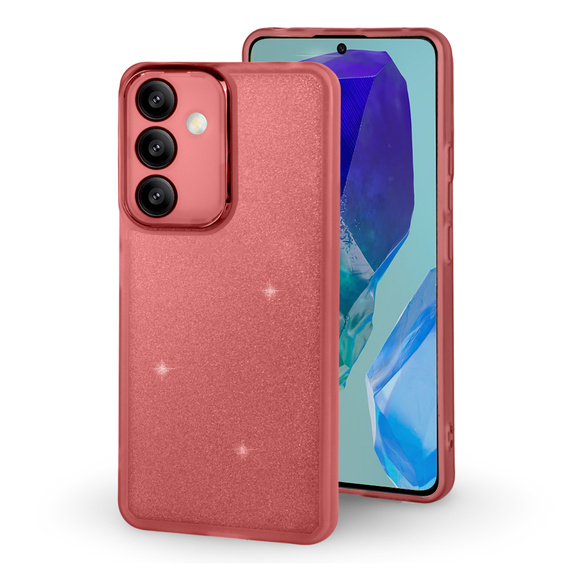 Чехол до Samsung Galaxy M55 5G, Glittery Powder, красный