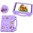 Дитячий чохол для планшета iPad 9.7" 2018/2017 (6/5 gen.) / Pro 9.7" 2016, Cute Patterns, з підставкою, фіолетовий