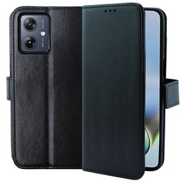 Футляр з клапаном для Motorola Moto G54 5G, Crazy Horse Wallet, чорний