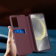 Флип-кейс для Samsung Galaxy S25 Ultra, Smart View Wallet, бордовый
