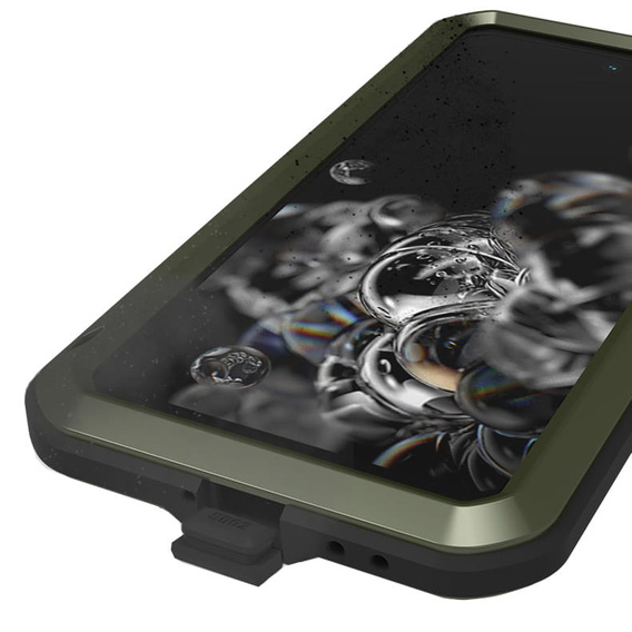 Чехол Love Mei до Samsung Galaxy S21 FE, armored with glass, зелёный