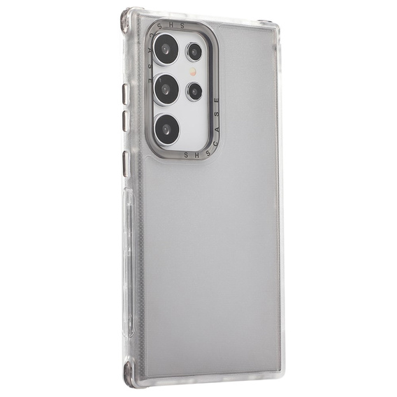 Бронированный чехол для Samsung Galaxy S24 Ultra, Belt Clip, с клипсой, прозрачный / черный