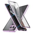 Магнітний чохол Dual Glass MagSafe для Samsung Galaxy S24 Ultra, фіолетовий