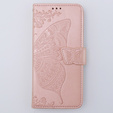 Чохол-книжка для Motorola Moto G54 5G, Butterfly, рожевий rose gold