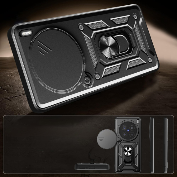 Чохол NOX Camera Slide Vivo X200 Pro 5G, CamShield Slide, чорний