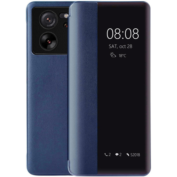 Чехол для Xiaomi 13T / 13T Pro, с откидной крышкой Side View, синий