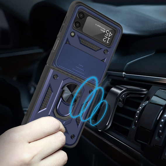 Чохол NOX Camera Slide Samsung Galaxy Z Flip3 5G, CamShield Slide, синій