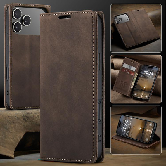 Чехол-кошелек ERBORD Vintage с клапаном для iPhone 17 Pro Max