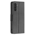 Чохол-книжка для Samsung Galaxy A25 5G, Wallet Litchi Leather, чорний  + скло 9H 