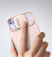 Чехол для iPhone 13/14 Suritch Shockproof, Suritch Shockproof, для MagSafe, розовый