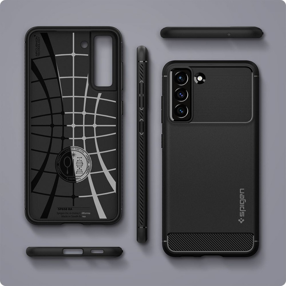 Чехол Spigen до Samsung Galaxy S21 FE, Rugged Armor, чёрный