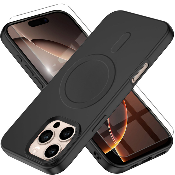 ERBORD Чехол Silicone Mag Cover для iPhone 15 Pro Max, чёрный
