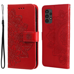 Откидной чехол для Samsung Galaxy A13 4G, Mandala Flower, красный