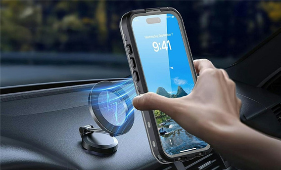 Чехол для iPhone 17 Pro, водонепроницаемый IP68, SHELLBOX MagSafe, черный