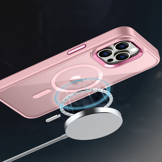 Чохол для iPhone 15 Pro Max, MagColor для MagSafe, рожевий