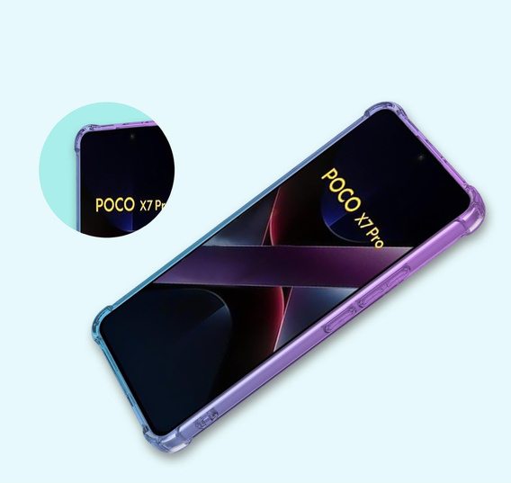 Чохол для Xiaomi Poco X7 Pro 5G, Gradient Dropproof, Фіолетовий / синій