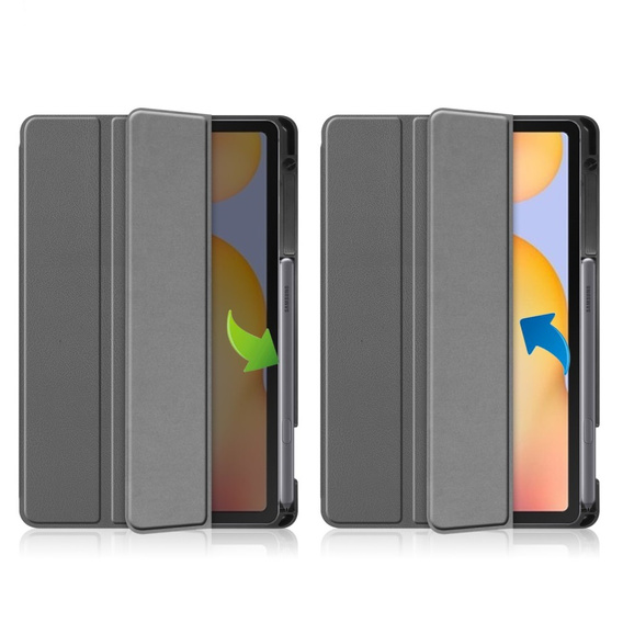 Чехол для Samsung Galaxy Tab S6 Lite, Tri-fold, серый